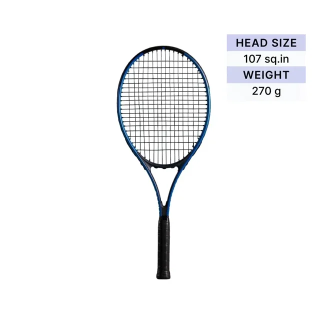 Decathlon Aluminum Tennis Racket for Adults (Blue & Black) – Image 3