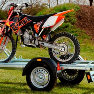 Remorque porte moto 2 rails BRENDERUP