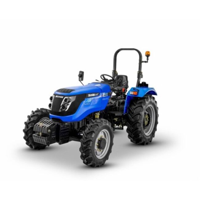 tracteur diesel 4rm solis 50 rx version arceau équipé de roues agraires 250/85r20 et 340/85r28.