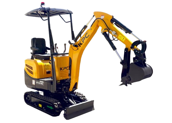 Mini-pelle 12SD Pro avec attache rapide et 3 godets KPC