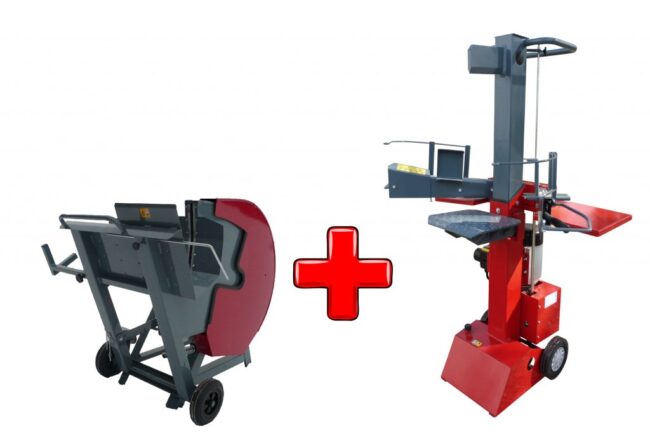 fendeuse 10t électrique + scie à bûches e500