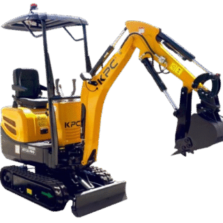 Mini-pelle 12SD Pro avec attache rapide et 3 godets KPC