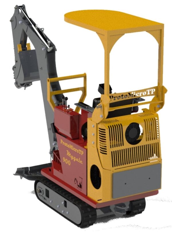 Mygale 900 PRO – Mini pelle Puissance arrachement 2,2t