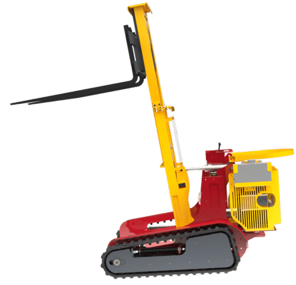 Capacité de levage 1,5 tonne à 1,80 mètre : Gerbeur transpalette tout terrain sur chenilles TT 1800 18cv – Image 3