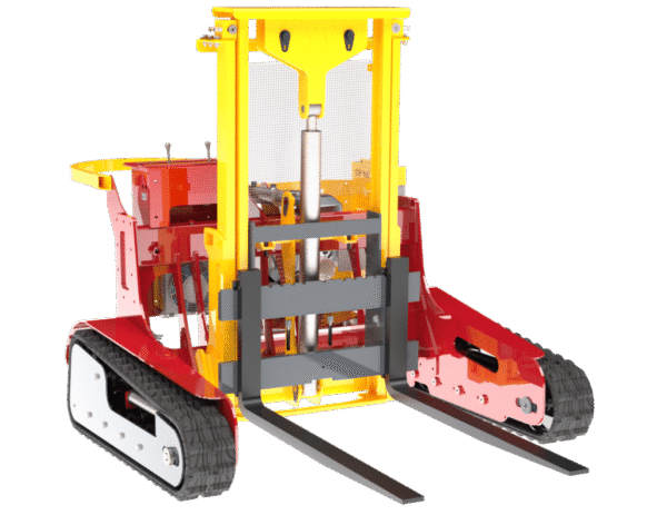 Capacité de levage 1,5 tonne à 1,80 mètre : Gerbeur transpalette tout terrain sur chenilles TT 1800 18cv – Image 5